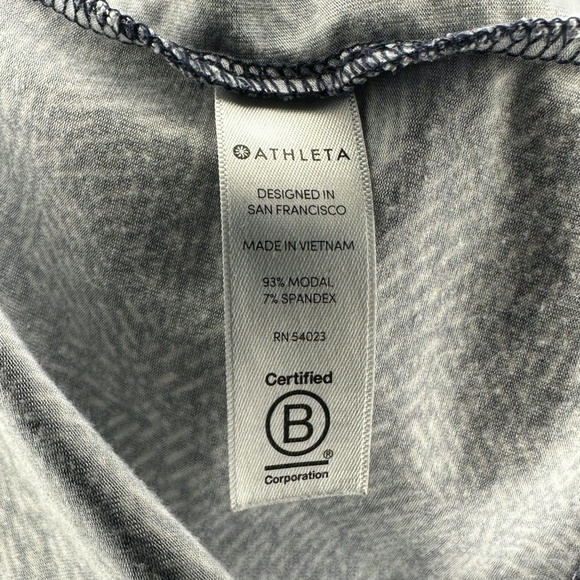 ATHLETA Santorini Dress Navy Print S High Neck Sleeveless Coastal Travel Euro - Picture 10 of 12